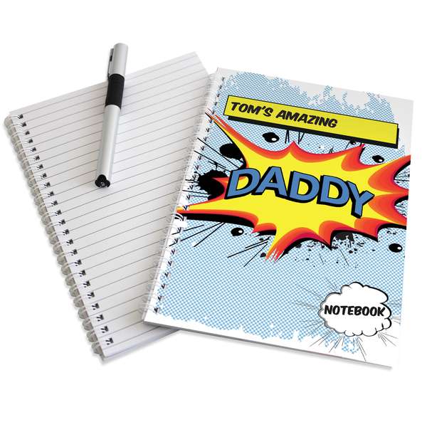 Modal Additional Images for Personalised Comic Book Themed A5 Notebook