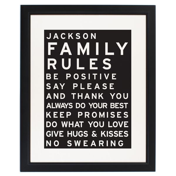 (image for) Personalised Typography Framed Print