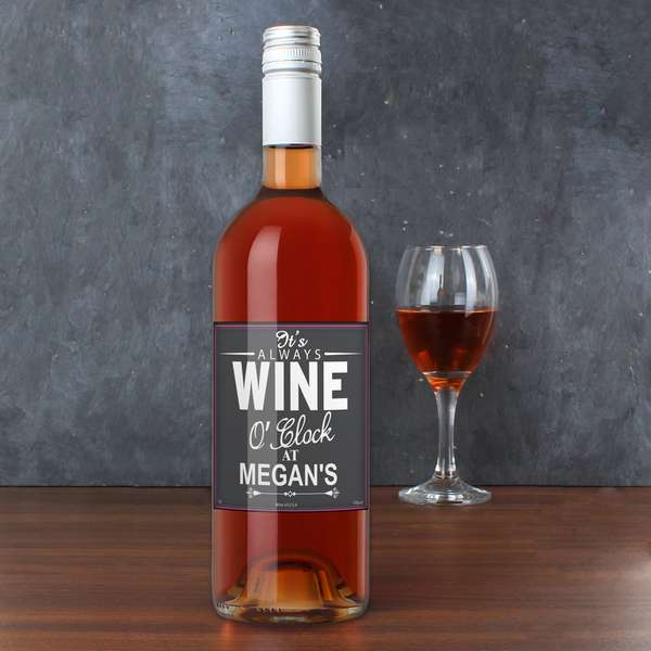 (image for) Personalised Wine O Clock Rose Wine