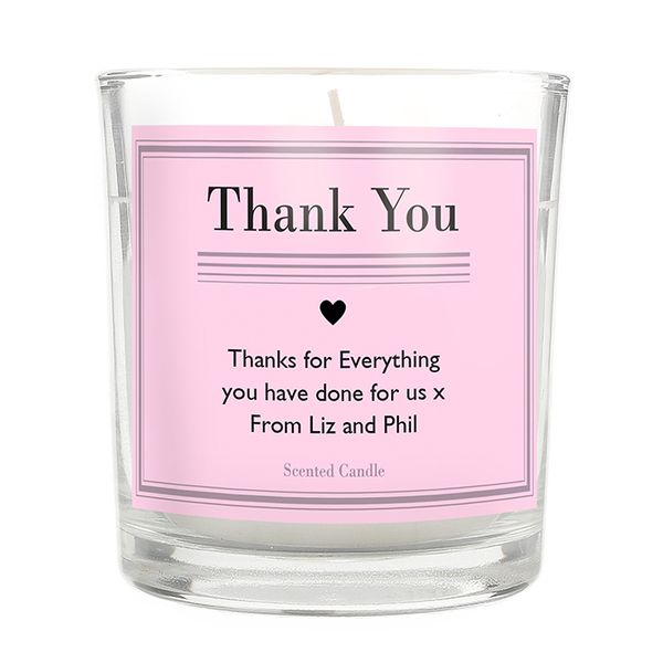 Modal Additional Images for Personalised Classic Pink Scented Jar Candle