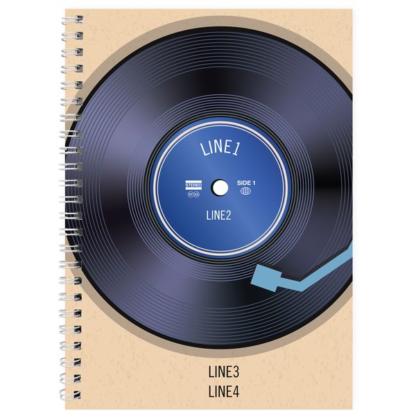 Modal Additional Images for Personalised Retro Vinyl A5 Notebook