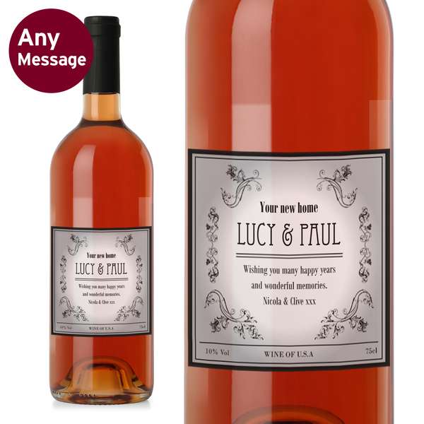 Modal Additional Images for Personalised Vineyard Rose Wine