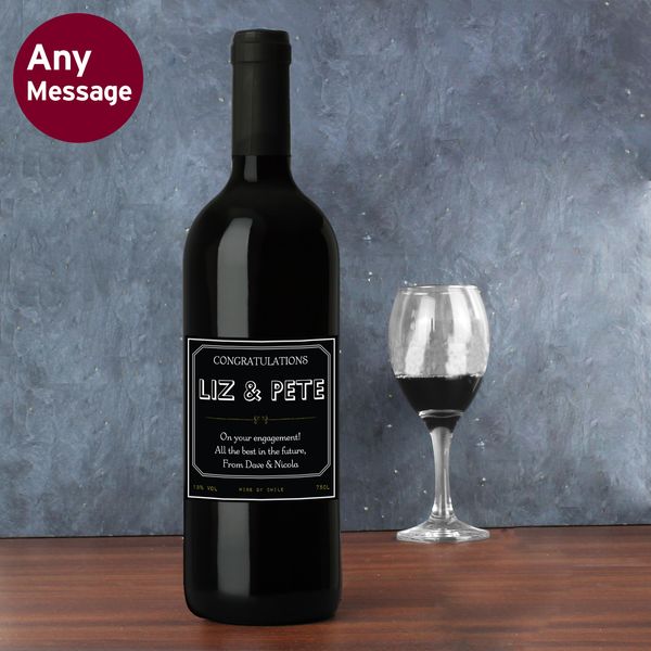 (image for) Personalised Ornate Red Wine