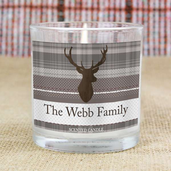 (image for) Personalised Highland Stag Scented Jar Candle