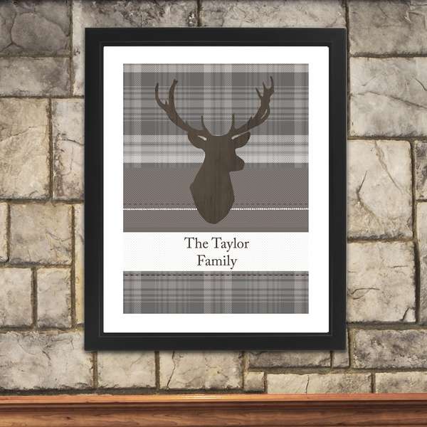 (image for) Personalised Highland Stag Poster Frame