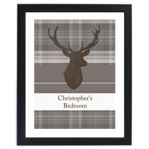 Modal Additional Images for Personalised Highland Stag Poster Frame