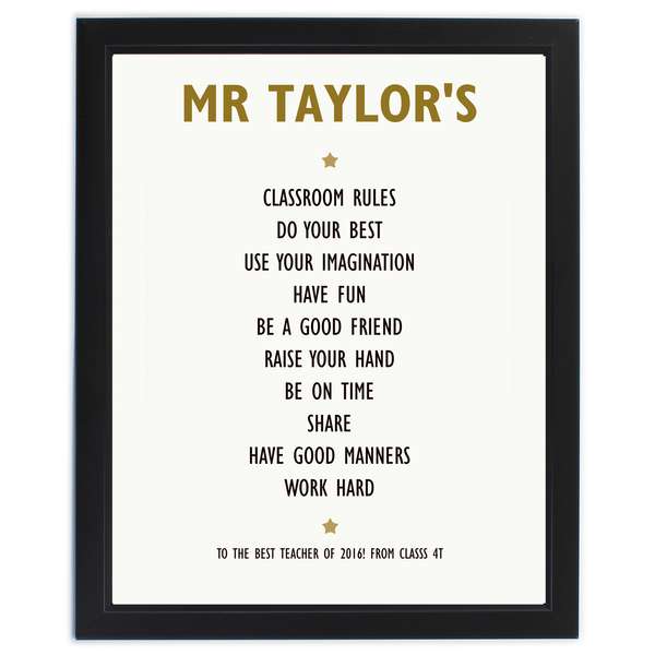 Modal Additional Images for Personalised List of Love Poster Frame