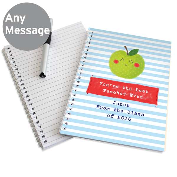 Modal Additional Images for Personalised Happy Apple A5 Notebook