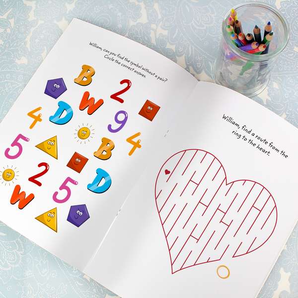 Modal Additional Images for Personalised Wedding Activity Book with Stickers