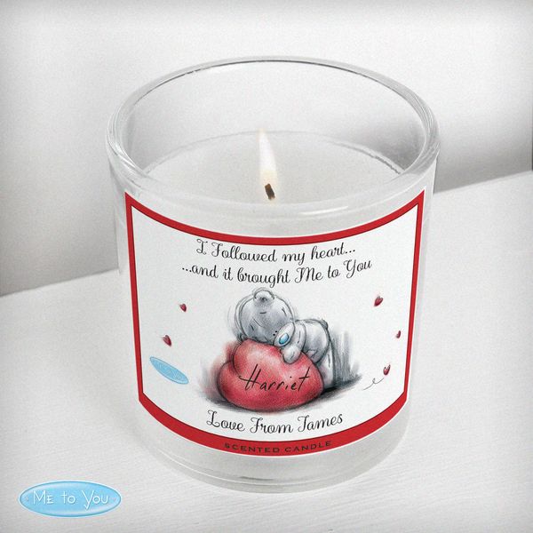 (image for) Personalised Me To You Heart Scented Jar Candle