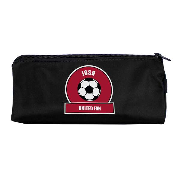 Modal Additional Images for Personalised Red Football Fan Pencil Case