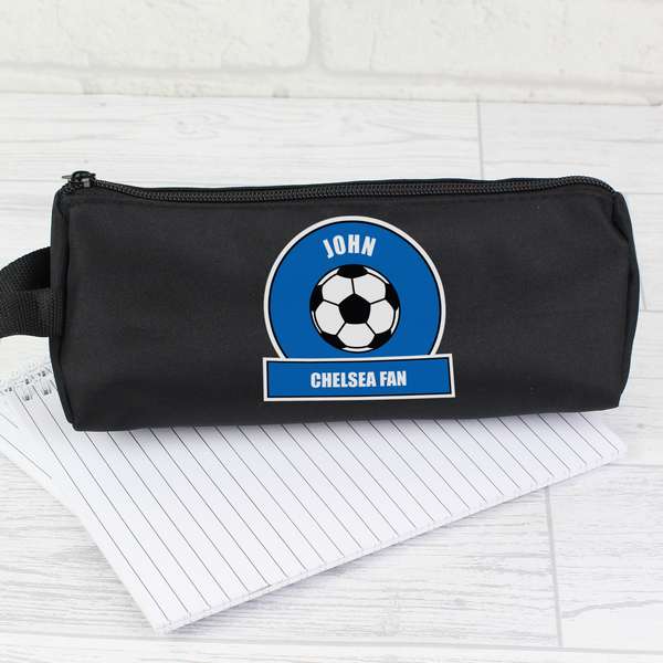 (image for) Personalised Dark Blue Football Fan Pencil Case