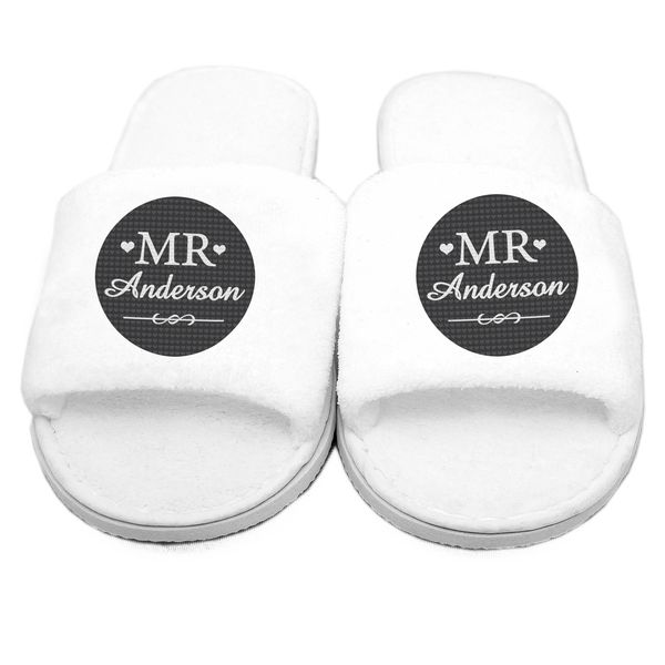 Modal Additional Images for Personalised Mr Velour Slippers