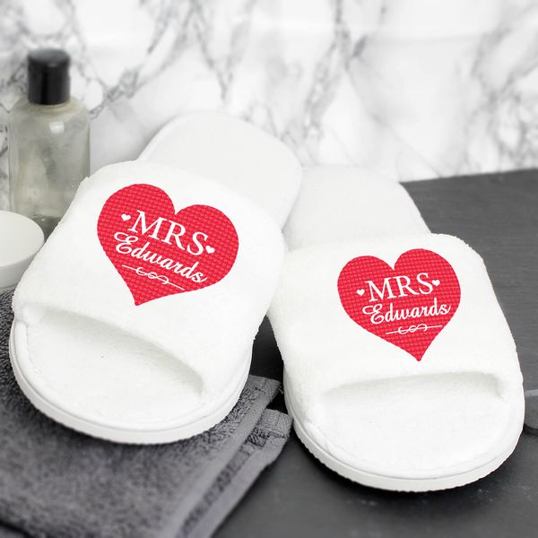 (image for) Personalised Mrs Velour Slippers