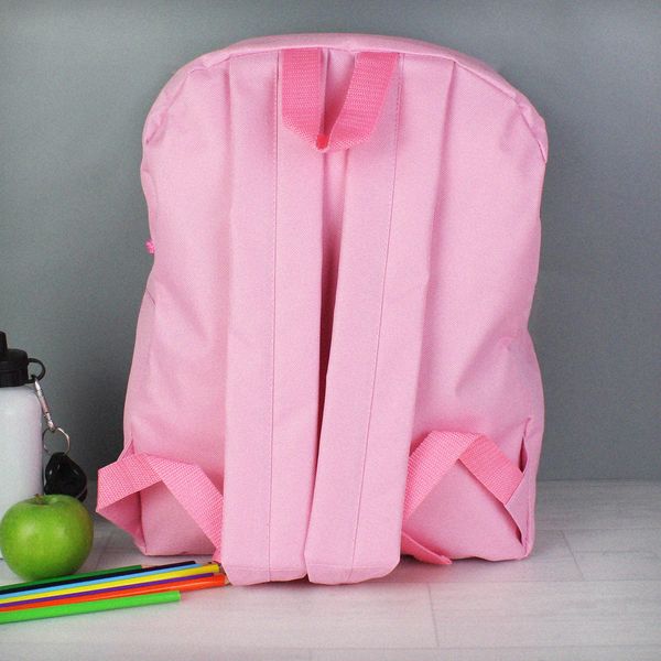 Modal Additional Images for Personalised Rainbow Pink Backpack