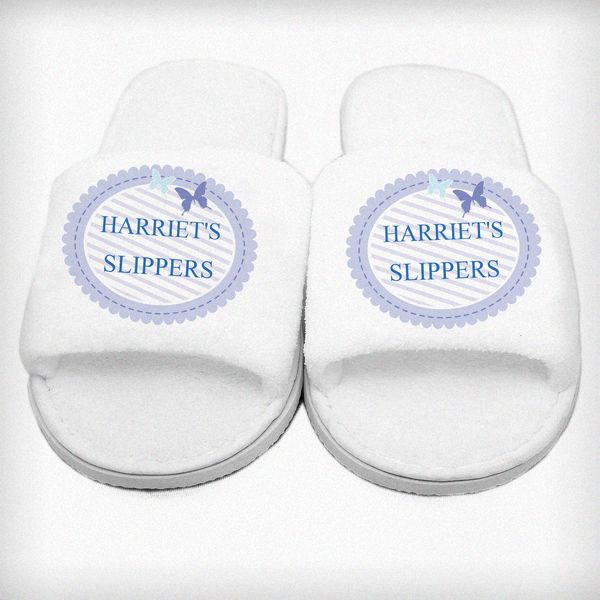 Modal Additional Images for Personalised Butterfly Velour Slippers