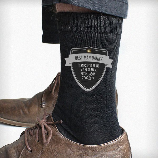 Modal Additional Images for Personalised Classic Shield Men's Socks