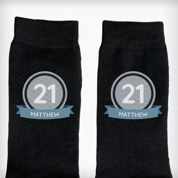 Modal Additional Images for Personalised Birthday Men's Socks