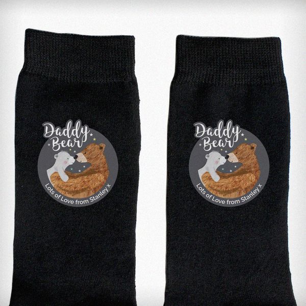 Modal Additional Images for Personalised Daddy Bear Men's Socks