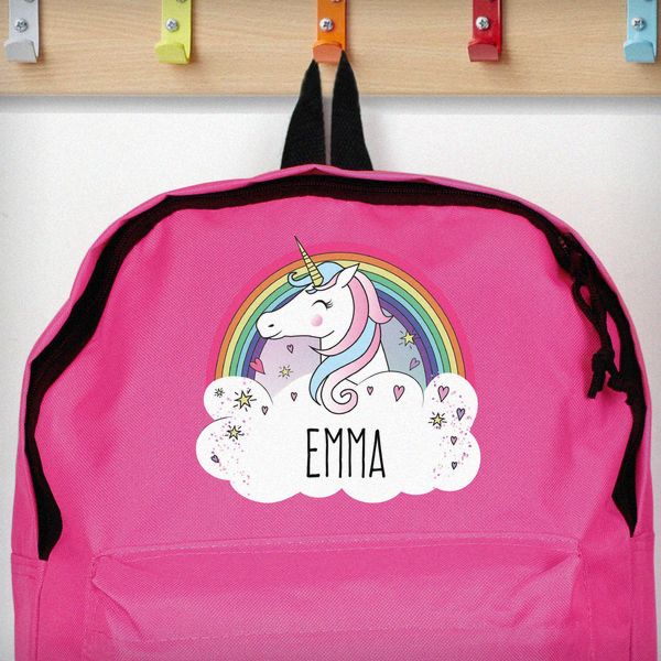 Modal Additional Images for Personalised Unicorn Pink Backpack