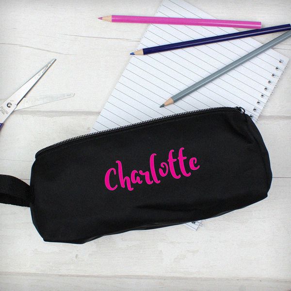 Modal Additional Images for Personalised Pink Name Pencil Case