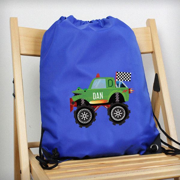 Modal Additional Images for Personalised Monster Truck Blue Kit Bag