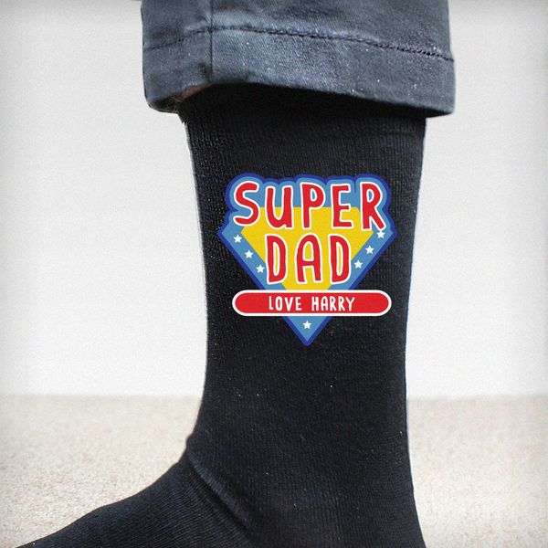 (image for) Personalised Super Dad Mens Socks