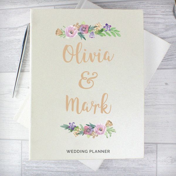 Modal Additional Images for Personalised Floral Watercolour Wedding Planner