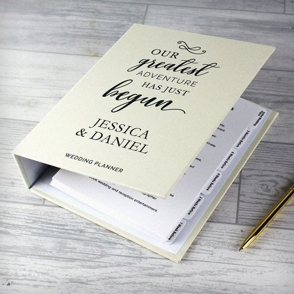 (image for) Personalised Our Greatest Adventure Wedding Planner