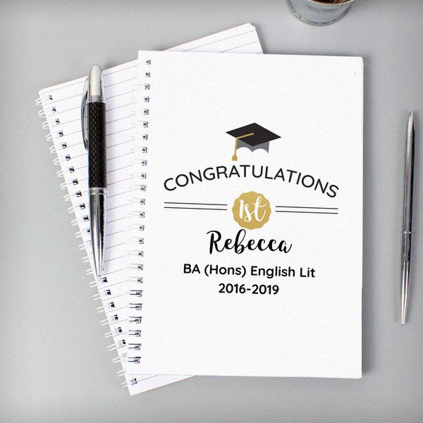 (image for) Personalised Graduation Hardback A5 Notebook