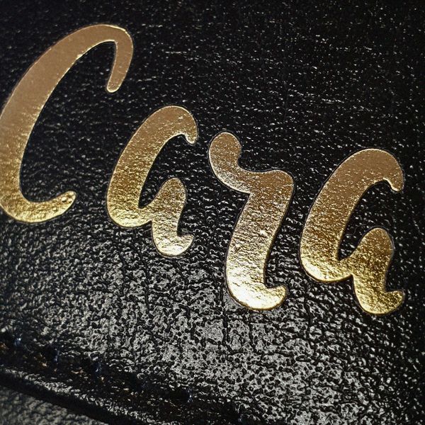 Modal Additional Images for Personalised Gold Name Black Purse