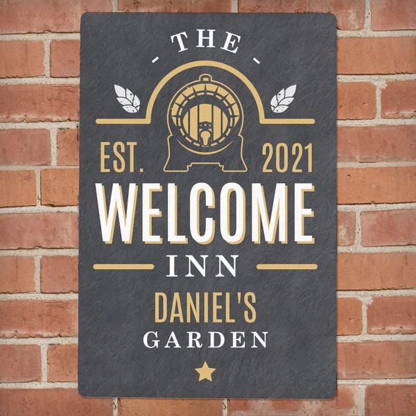 (image for) Personalised The Welcome Inn Metal Sign