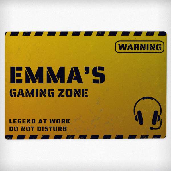 Modal Additional Images for Personalised Gaming Zone Metal Sign