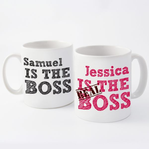 Modal Additional Images for Personalised The Real Boss Mug Set