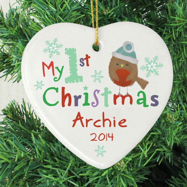 Modal Additional Images for Personalised My 1st Christmas Ceramic Heart