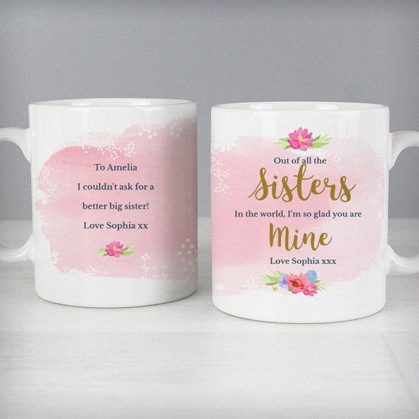 Modal Additional Images for Personalised Floral Watercolour Mug