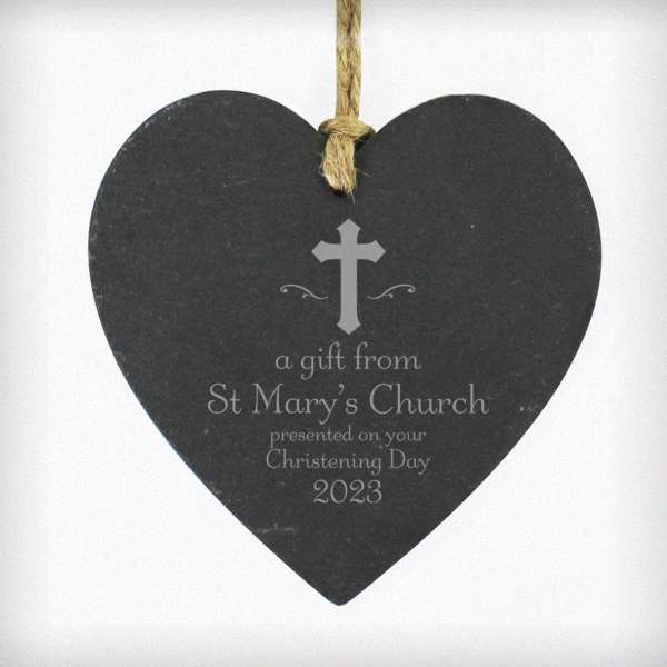 (image for) Bespoke Design Engraved Slate Hanging Heart