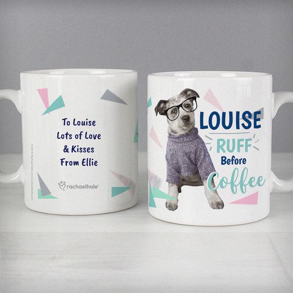 (image for) Personalised Rachael Hale 'Ruff Before Coffee' Dog Mug