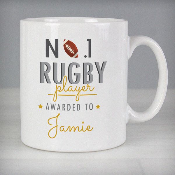 (image for) Personalised No.1 Rugby Player Mug