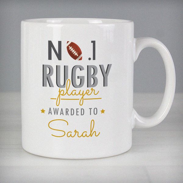 Modal Additional Images for Personalised No.1 Rugby Player Mug