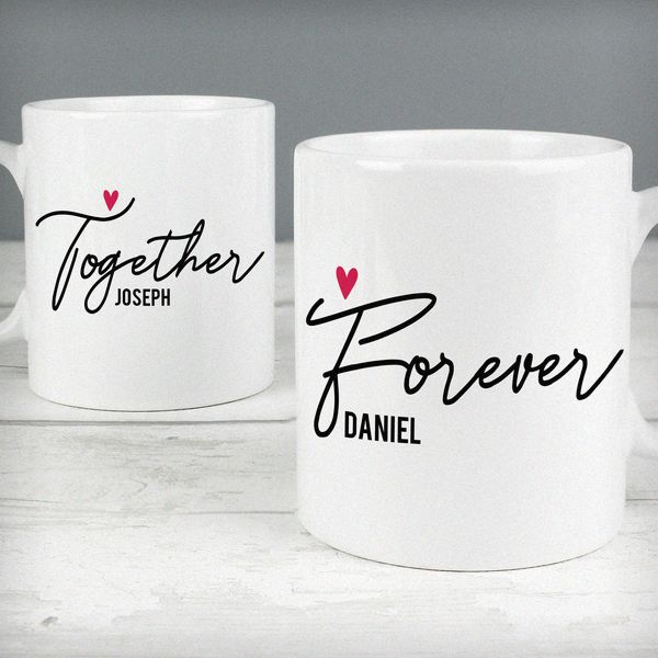 Modal Additional Images for Personalised Together Forever Mug Set