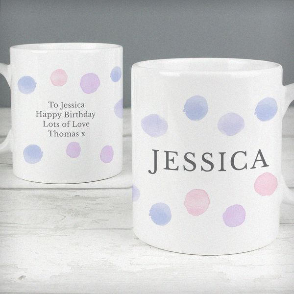 (image for) Personalised Pink Spot Mug