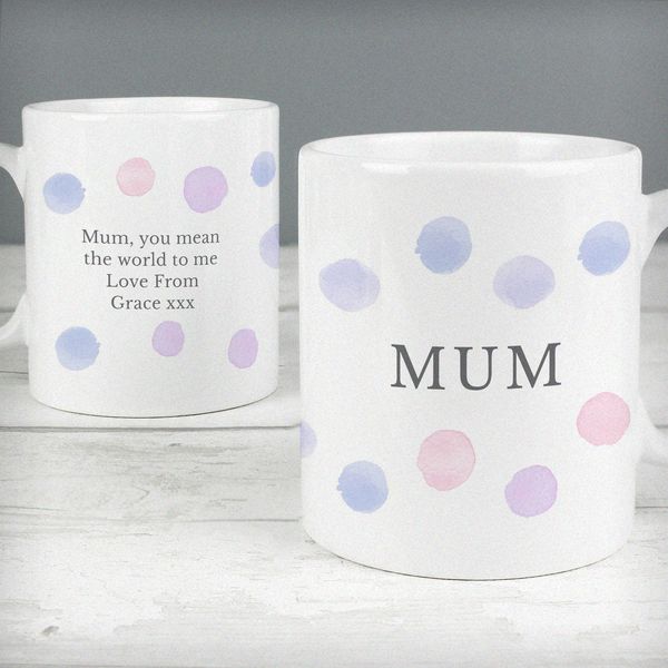 Modal Additional Images for Personalised Pink Spot Mug