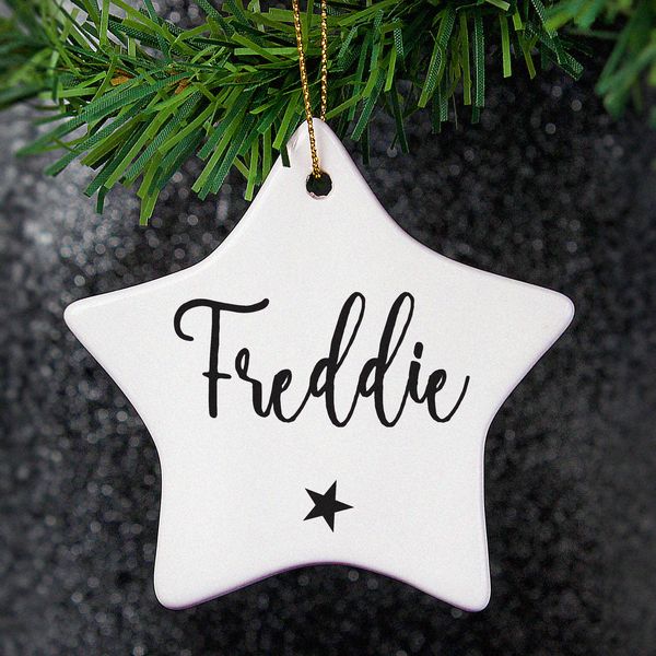 Modal Additional Images for Personalised Name Ceramic Star Decoration