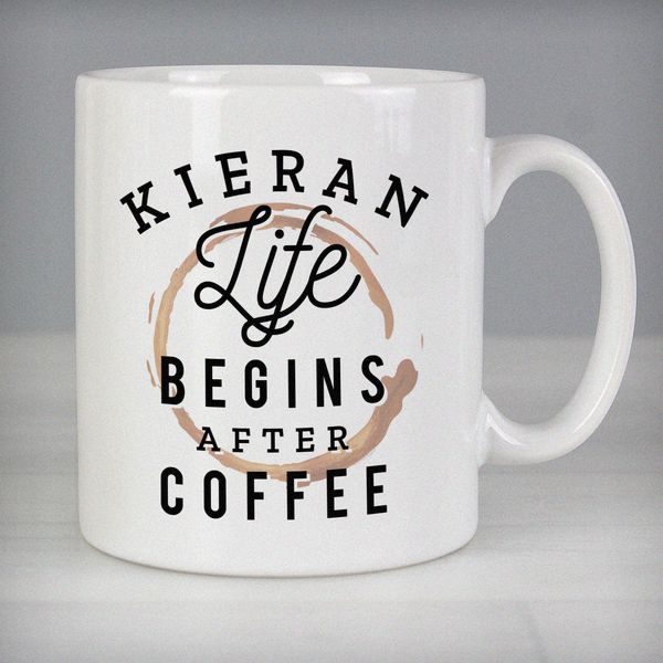 (image for) Personalised Life Begins After Coffee Mug