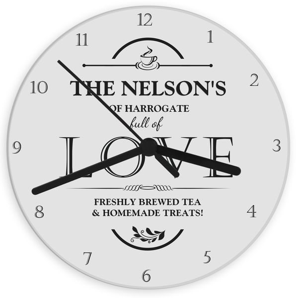 Modal Additional Images for Personalised Full of Love Glass Clock