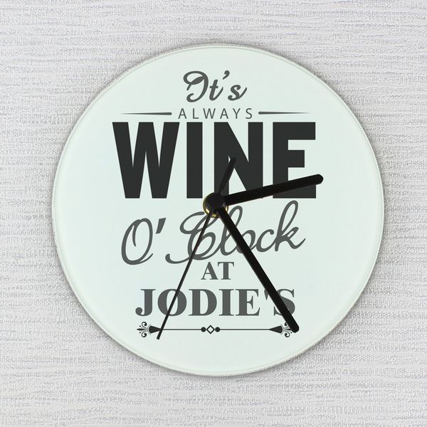 Modal Additional Images for Personalised Wine O'Clock Clock