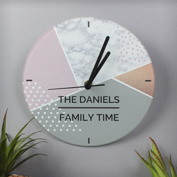 Modal Additional Images for Personalised Geometric Glass Clock