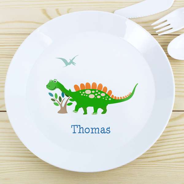 (image for) Personalised Dinosaur Plastic Plate