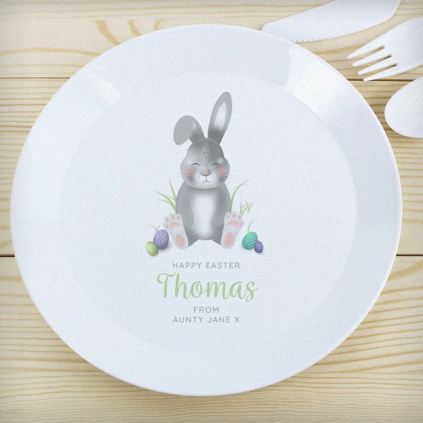 Modal Additional Images for Personalised Easter Bunny Plastic Plate